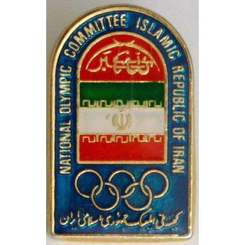 National Olympic Committee of the Islamic Republic of Iran Old BLUE NOC Pin