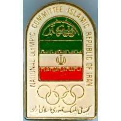 National Olympic Committee of the Islamic Republic of Iran Old WHITE NOC Pin