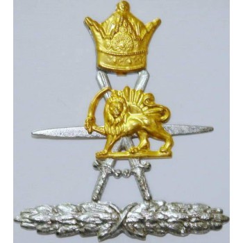 Iran Shah Era Shiro Khorshid Gendarmeri Police Commissioned Officer Cap Badge by Younesi Neshan Company