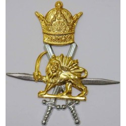 Iran Shah Era Shiro Khorshid Enlisted Gendarmeri Police Cap Badge in its Samari Original Pack