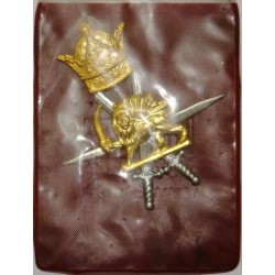Iran Shah Era Shiro Khorshid Enlisted Gendarmeri Police Cap Badge in its Samari Original Pack