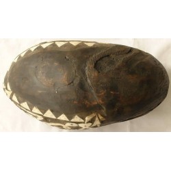 Iran Islam Shia followers of Imam Ali Dervish Sufi Hand-Made Wooden Kashkul Bowl With Nice Camel Bone Calligraphy Attached