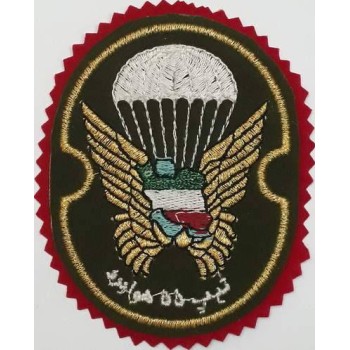 Iran Military Army 55th Airborne Brigade Special Forces Type I with Red Colour Cloth Background Patch