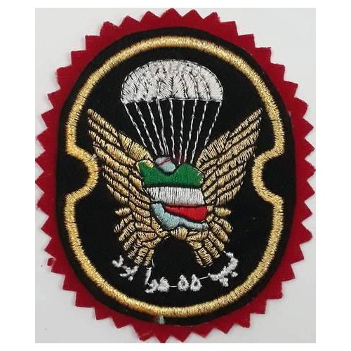 Iran Military Army 55th Airborne Brigade Special Forces Type II with Red Colour Cloth Background Patch Iran Military Army 55th Airborne Brigade Special Forces Type II with Red Colour Cloth Background Patch