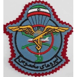 Iran Revolutionary Guards Saberin Commando Battalion AB Para Special Forces Type III Red Backing Cloth Sleeve Patch