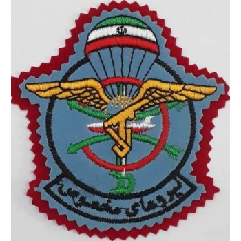 Iran Revolutionary Guards Saberin Commando Battalion AB Para Special Forces Type III Red Backing Cloth Sleeve Patch