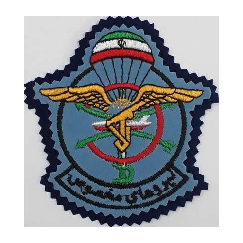 Iran Revolutionary Guards Saberin Commando Battalion AB Para Special Forces Type III with Dark Blue Backging Sleeve Patch Iran Revolutionary Guards Saberin Commando Battalion AB Para Special Forces Type III with Dark Blue Backging Sleeve Patch