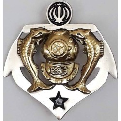 Iran Military Navy Special Forces 1st Class (1 Star) Deep Sea Diving Diver & combat swimmer Scuba Metal Badge - New Type IV