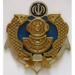 Iran Military Navy Special Forces 2nd Class (2 Star) Deep Sea Diving Diver & combat swimmer Scuba Metal Badge - New Type  III