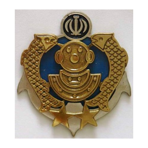 Iran Military Navy Special Forces 2nd Class (2 Star) Deep Sea Diving Diver & combat swimmer Scuba Metal Badge - New Type  III