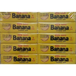 South Korean Orion Chewing Gum Banana Flavour Box of 20 packs x 5 pcs