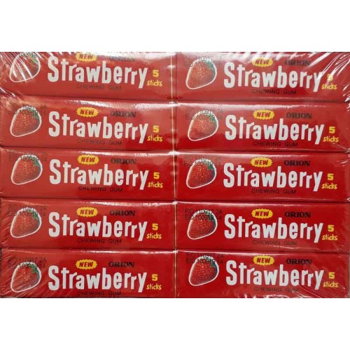 South Korean Orion Chewing Gum Strawberry Flavour Box of 20 packs x 5 pcs South Korean Orion Chewing Gum Strawberry Flavour Box of 20 packs x 5 pcs