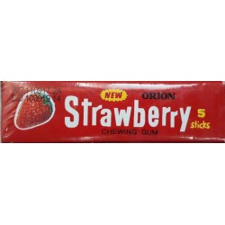 South Korean Orion Chewing Gum Strawberry Flavour Box of 20 packs x 5 pcs