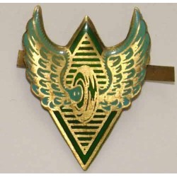 Iran Train Railroad Railway Locomotive Driver Metal Cap Badge