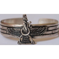 IRAN Persia Silver 900 Zoroastrian Farvahar Bracelet