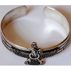IRAN Persia Silver 900 Zoroastrian Farvahar Bracelet