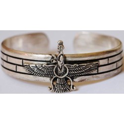 IRAN Persia Silver 900 Zoroastrian Farvahar Bracelet