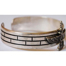 IRAN Persia Silver 900 Zoroastrian Farvahar Bracelet