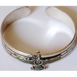 IRAN Persia Silver 900 Zoroastrian Farvahar Bracelet