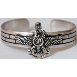 IRAN Persia Silver 900 Zoroastrian Farvahar Bracelet