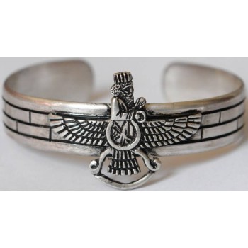IRAN Persia Silver 900 Zoroastrian Farvahar Bracelet