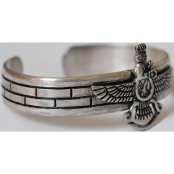 IRAN Persia Silver 900 Zoroastrian Farvahar Bracelet