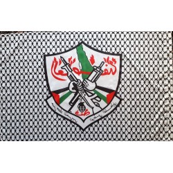 Palestine Al-'Asifah Mainstream Armed Wing of Fatah w/ al-Kufy Design Military Group Flag | [Middle East Collectibles]