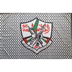 Palestine Al-'Asifah Mainstream Armed Wing of Fatah w/ al-Kufy Design Military Group Flag | [Middle East Collectibles]