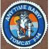 Iran IRIAF Any Time Baby! Grumman F-14 Tomcat Military Fighter Aviation Embroidered Patch
