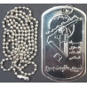 Iran Basij of Sepah Pasdaran IRGC Revolutionary Guards Military Dog Tag Dogtag Pendant with Chain
