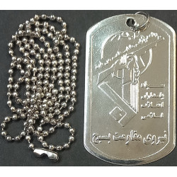 Iran Basij of Sepah Pasdaran IRGC Revolutionary Guards Military Dog Tag Dogtag Pendant with Chain