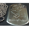 Iran Basij of Sepah Pasdaran IRGC Revolutionary Guards Military Dog Tag Dogtag Pendant with Chain