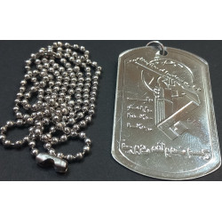 Iran Basij of Sepah Pasdaran IRGC Revolutionary Guards Military Dog Tag Dogtag Pendant with Chain