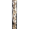 Iranian Islamic Shia Sufi Dervish Walking Stick – Resin Relief Figures on Metal Shaft