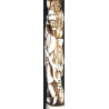 Iranian Islamic Shia Sufi Dervish Walking Stick – Resin Relief Figures on Metal Shaft