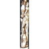 Iranian Islamic Shia Sufi Dervish Walking Stick – Resin Relief Figures on Metal Shaft