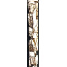 Iranian Islamic Shia Sufi Dervish Walking Stick – Resin Relief Figures on Metal Shaft