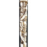 Iranian Islamic Shia Sufi Dervish Walking Stick – Resin Relief Figures on Metal Shaft