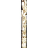 Iranian Islamic Shia Sufi Dervish Walking Stick – Resin Relief Figures on Metal Shaft