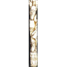 Iranian Islamic Shia Sufi Dervish Walking Stick – Resin Relief Figures on Metal Shaft