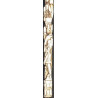 Iranian Islamic Shia Sufi Dervish Walking Stick – Resin Relief Figures on Metal Shaft