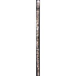 Iranian Islamic Shia Sufi Dervish Walking Stick – Resin Relief Figures on Metal Shaft