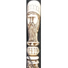 Iranian Islamic Shia Sufi Dervish Walking Stick – Resin Relief Figures on Metal Shaft
