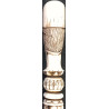 Iranian Islamic Shia Sufi Dervish Walking Stick – Resin Relief Figures on Metal Shaft