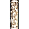 Iranian Islamic Shia Sufi Dervish Walking Stick – Resin Relief Figures on Metal Shaft