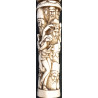 Iranian Islamic Shia Sufi Dervish Walking Stick – Resin Relief Figures on Metal Shaft