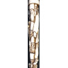 Iranian Islamic Shia Sufi Dervish Walking Stick – Resin Relief Figures on Metal Shaft
