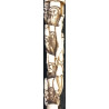 Iranian Islamic Shia Sufi Dervish Walking Stick – Resin Relief Figures on Metal Shaft