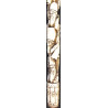 Iranian Islamic Shia Sufi Dervish Walking Stick – Resin Relief Figures on Metal Shaft
