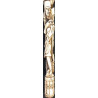 Iranian Islamic Shia Sufi Dervish Walking Stick – Resin Relief Figures on Metal Shaft